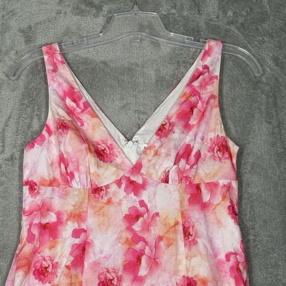 Morning Mist‎ Dress Womens 8 Pink Floral Flowers Mini Feminine Romantic Flirty - Picture 5 of 12